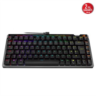 ASUS ROG Falchion Ace HFX 75% Rapid Trigger Manyetik Anahtarlı RGB İngilizce Q Kablolu Oyuncu Klavyesi