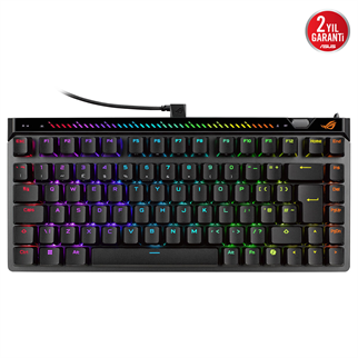 ASUS ROG Falchion Ace HFX 75% Rapid Trigger Manyetik Anahtarlı RGB İngilizce Q Kablolu Oyuncu Klavyesi