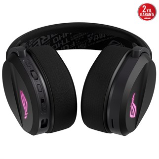 ASUS ROG Pelta Siyah Hafif  (2.4GHz / Bluetooth / USB-C) ARGB Kablosuz Oyuncu Kulaklığı / 90YH0410-BHUA00