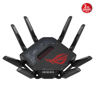 ASUS ROG Rapture GT-BE98, BE25000, 24400Mbps, 8xAnten, Four Band, WİFİ 7, AiMesh, AiProtection Pro, GAMING Extendable Router