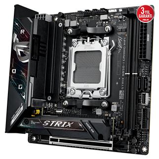 ASUS ROG STRIX B850-I GAMING WIFI, 2xDDR5, 2xM.2, HDMI, DP, Type-C, Wi-Fi 7, Bluetooth v5.4, Mini ITX, AM5 Soket GAMING Anakart