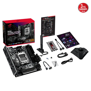 ASUS ROG STRIX X870-I GAMING WIFI, 2xDDR5, 2xM.2, HDMI, DP, Type-C, Wi-Fi 7, Bluetooth v5.4, Mini ITX, AM5 Soket GAMING Anakart