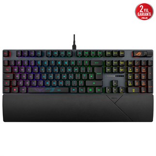 ASUS ROG Strix Scope II RX Red Switch Kablolu Türkçe RGB Mekanik Oyuncu Klavyesi / 90MP0350-BKYA00