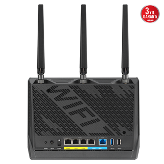 ASUS RT-BE86U, BE6800, 4 Port, 6800Mbps, Dual Band, WİFİ 7, AiMesh, AiProtection Pro, Gigabit Extendable Router