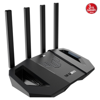 ASUS TUF-BE3600, BE3600, 4 Port, 3600Mbps, Dual Band, WİFİ 7, AiMesh, AiProtection Pro, GAMING Extendable Router