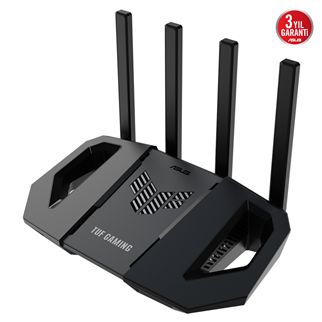 ASUS TUF-BE3600, BE3600, 4 Port, 3600Mbps, Dual Band, WİFİ 7, AiMesh, AiProtection Pro, GAMING Extendable Router