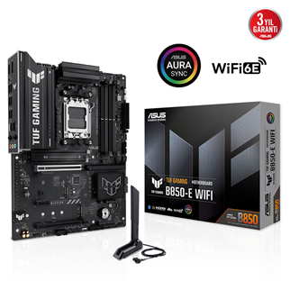 ASUS TUF GAMING B850-E WIFI, 4xDDR5, 3x M.2, HDMI, DP, Type-C, Wi-Fi 6E, Bluetooth v5.3, AM5 Soket GAMING Anakart