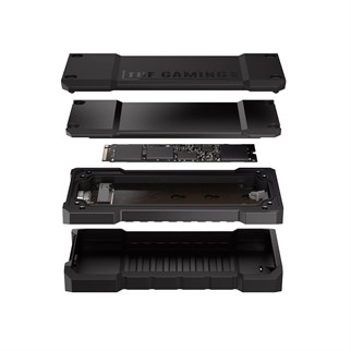 ASUS TUF Gaming A2 M.2 NVMe / SATA SSD Alüminyum IP68 Harici Disk Kutusu (Siyah)