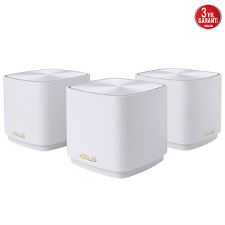 ASUS XD5 W-3 Wıfı6 AX3000 Dual Band Mesh Router Beyaz 3-lü set  / 90IG0750-MO3B20