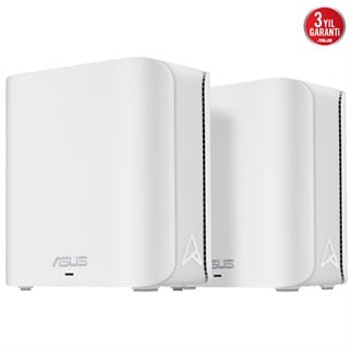 ASUS ZENWIFI7 BD4-W-2  WIFI7 BE3600 Dual Band Mesh Router 2-li set Beyaz