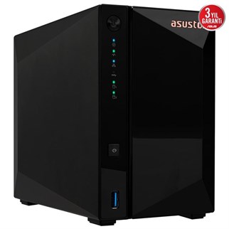 ASUSTOR 2diskli Realtek QC-2GB RAM-2.5GbE Nas Server AS3302T v2