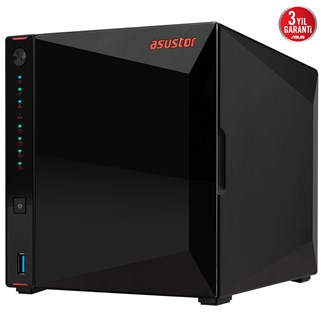 ASUSTOR 4diskli Celeron N5105 QC-4GB RAM-2-2.5GbE Nas Server AS5404T
