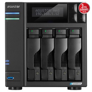 ASUSTOR 4diskli Celeron QC- 4GB RAM-2-2.5GbE Nas Server AS6704T v2