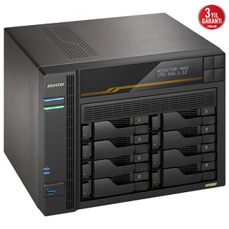 ASUSTOR 8diskli RYZEN V3C14-16GB DDR5 ECC RAM-2-10GbE Nas Server LOCKERSTOR 8 Gen3 AS6808T