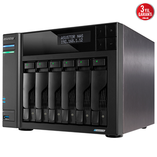 ASUSTOR AS6706T CELERON QC- 8 GB RAM- 6-diskli Nas Server (Disksiz)