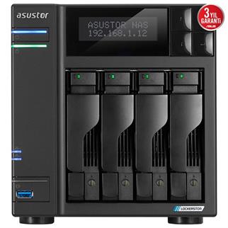 ASUSTOR LOCKERSTOR 4 Gen2 AS6704T-8GB CELERON N5105-8GB RAM-4diskli Nas Server (Disksiz)