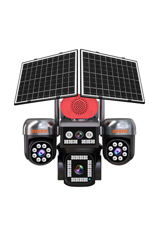 AVENIR 12MP PT Speed Dome AV-S446 4-kameralı 4G Solar Kamera