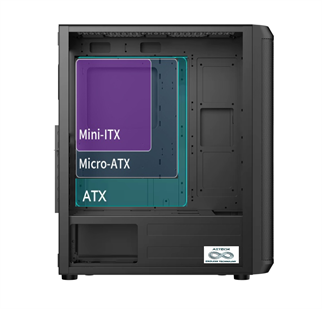 AZTECH 850w SKYHAWK AZT07 RGB Gaming Mid-Tower Pc Kasası 360mm Sıvı Soğutucu Desteği