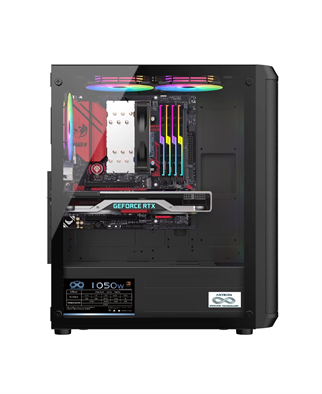 AZTECH 850w SKYHAWK AZT07 RGB Gaming Mid-Tower Pc Kasası 360mm Sıvı Soğutucu Desteği