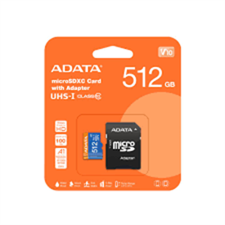Adata 512GB AUSDX512GUICL10A1-RA1 Premier Class10 Adaptörlü MicroSDXC Hafıza Kartı