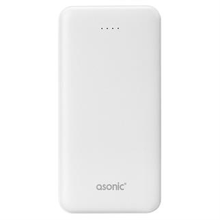 Asonic AS-P10 10000mAh 2*USB Output Powerbank Beyaz Taşınabilir Pil Şarj Cihazı