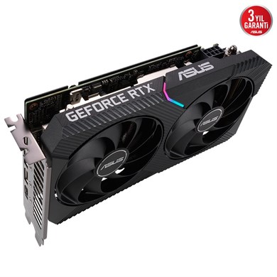 Asus GeForce RTX3050 Dual 8GB GDDR6 128 Bit Ekran Kartı 1852MHz OC (1xHDMI+3xDP) PCI-Express 4.0 RGB