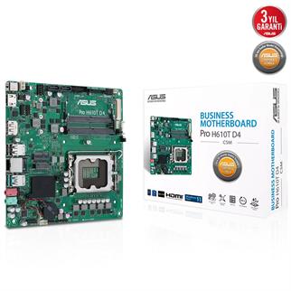 Asus Pro H610T D4-CSM Soket 1700 DDR4 3200(OC)Mhz Mını-ITX Anakart
