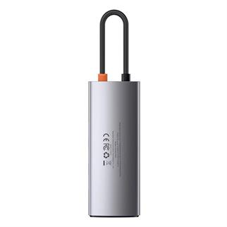 BASEUS METAL GLEAM 6IN1 TYPE-C HUB ÇIKIŞ:3X USB3.0 1X HDMI1X TYPE-C VE 1X RJ45 4K HD5 GB/S GİRİŞ:TYPE-C CAHUB-CW0G