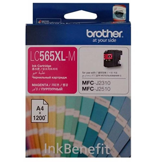BROTHER LC565XLM Kırmızı (Magenta) 1.200 Sayfa Yüksek Kapasiteli Mürekkep Kartuşu
