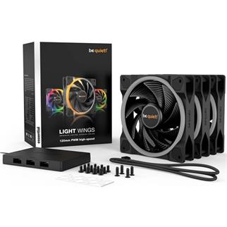 Be Quiet! Light Wings 120Mm Pwm Premium Argb Kasa Fanı 4-Pin 3-lü Paket - BL077