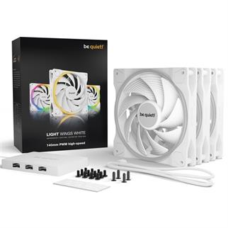 Be Quiet! Light Wings White 140Mm Pwm  Premium Argb Kasa Fanı  4-Pin 3-lü Paket - BL103