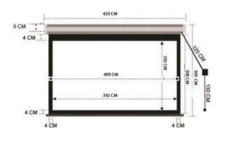 CODEGEN EX-40 400x300 cm Motorlu / Elektrikli Uzaktan Kumandalı Projeksiyon Perdesi