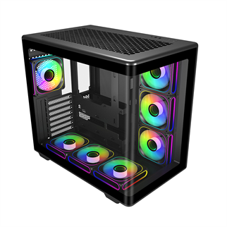COOLERMASTER ELITE 600 Curve TG E600-KGNN-S02  7x12cm ARGB Siyah Gaming MıdTower PC Kasası