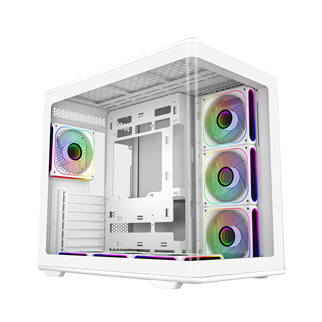 COOLERMASTER ELITE 600 Curve TG E600-WGNN-S02 7-ARGB Fanlı Gaming Mıd-Tower PC Kasası Beyaz
