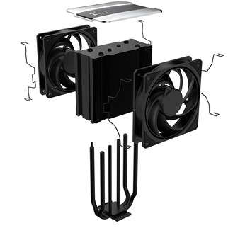 COOLERMASTER V4 ALPHA 3DHP MAZ-T2HP-217PK-R1 AM5-1851p Hava Soğutmalı İşlemci Fanı