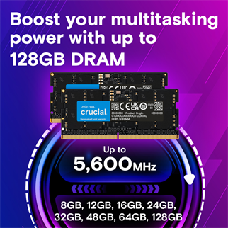 CRUCIAL 96GB (2X 48GB) DDR5 5600MHZ NOTEBOOK RAM VALUE CT2K48G56C46S5