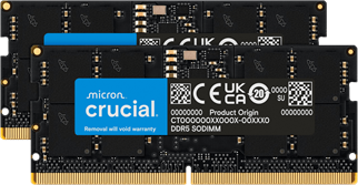 CRUCIAL 96GB (2X 48GB) DDR5 5600MHZ NOTEBOOK RAM VALUE CT2K48G56C46S5