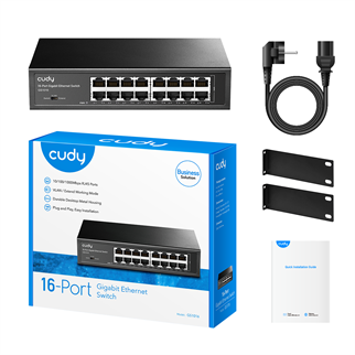 CUDY 16port Gigabit Yönetilemez Switch Metal Kasa GS1016