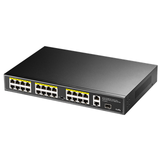 CUDY 24port PoE 300w 1-SFP 2-Uplink Gigabit Yönetilemez Switch FS1026PS1