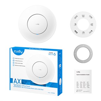 CUDY AP3000 AX3000 WIFI6 Dual Band Tavan Tipi Kurumsal Access Point PoE