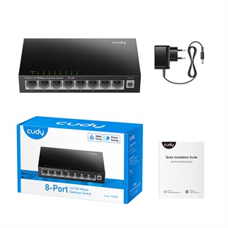 CUDY FS108 8 PORT 10/100 YONETILEMEZ DESKTOP SWITCH METAL KASA