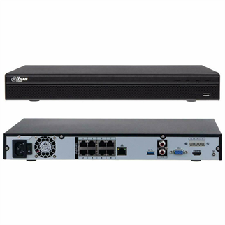 DAHUA  NVR4208-8P-4KS3, 8Kanal POE, 12Mpix, H265+, 2 HDD Desteği, 1080P Kayıt, 160Mbps Bant Genişliği, NVR