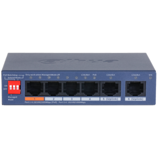 DAHUA 4port PoE 60w 1-Uplink Gigabit Cloud yönetilebilir Switch CS4006-4GT-60