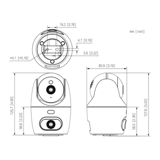 DAHUA 5MP Küp 3.6mm PT IP Kamera IPC-HPT1539DD-STW-5E2