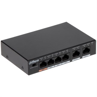 DAHUA 6port-4port PoE 60w 2-Uplink 10/100 Yönetilemez Switch PFS3006-4ET-60-V2