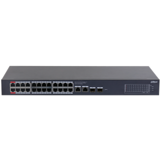 DAHUA CS4228-24GT-375, 24Port, Gigabit, PoE 375W, 2 Port Uplink, 2 Port SFP Gigabit Combo, Cloud Yönetilebilir, Switch