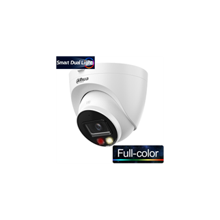 DAHUA IPC-HDW1249T-S-IL, 2Mpix, 2,8mm Lens, SD Kart, Smart Dual Light, H265+, 30Mt Gece Görüşü, Dahili Mikrofon, IP67, PoE Dome IP Kamera