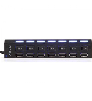 DARK 7port Connect Master DK-AC-USB272 USB 2.0 Bireysel Anahtarlı Çoğaltıcı Hub