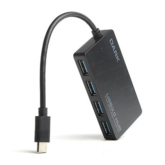 DARK Connect Master DK-AC-USB31X4 4port USB3.1-TYPE-C Siyah USB Çoklayıcı Hub