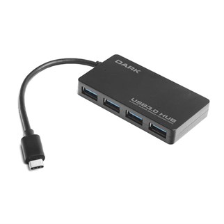 DARK Connect Master DK-AC-USB31X4 4port USB3.1-TYPE-C Siyah USB Çoklayıcı Hub